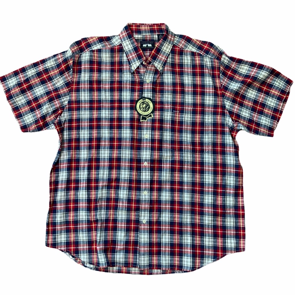 Woods & Gray Men’s Shirt XL Cotton Plaid NWT